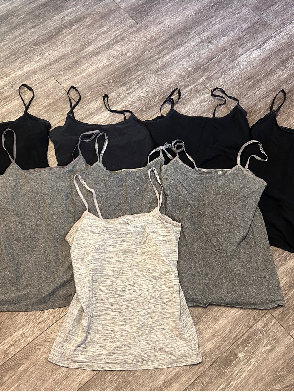 SO Women’s Strappy Camisoles - Black, Gray, Light Gray